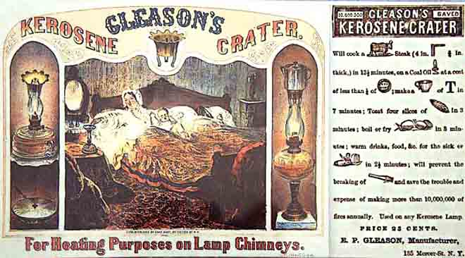 Ad for Gleason's Crater Chimney Attachment Ad for Gleason's Crater Chimney Top Heating Attachment