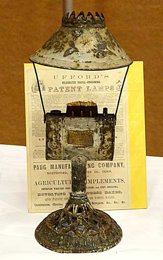 Kinnear's Pat., 1851, No. 7921 (Lard Lamp) Photo of Kinnear's Pat. No. 7921 (1851)(Lard Lamp), by Ufford
