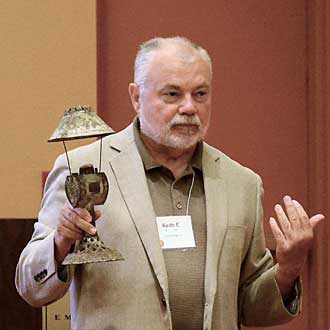 Mel Zaloudek's seminar "Lantern Wars of the 19th C." Keith Letsche Explained How Lard Lamps Burned Lard and Lard Oil
