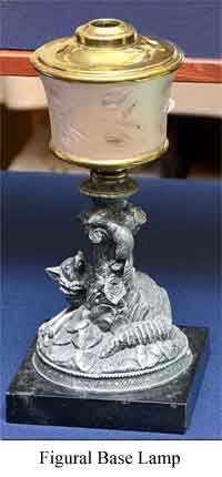 Figural Base Kerosene Table Lamp Ca. 1870 Photo of Figural Base Kerosene Table Lamp Ca. 1870
