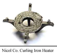 Nicol Co. Curling Iron Heater Photo of Nicol Co. Curling Iron Heater